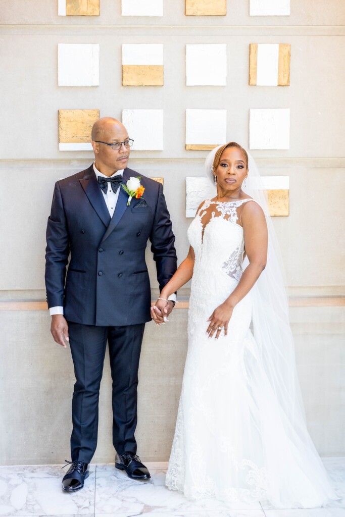 From messaging on Match.com to their first meeting IRL, Chanza and James made their love official with romantic "I do's" at the St. Augustine Catholic Church in Washington DC.