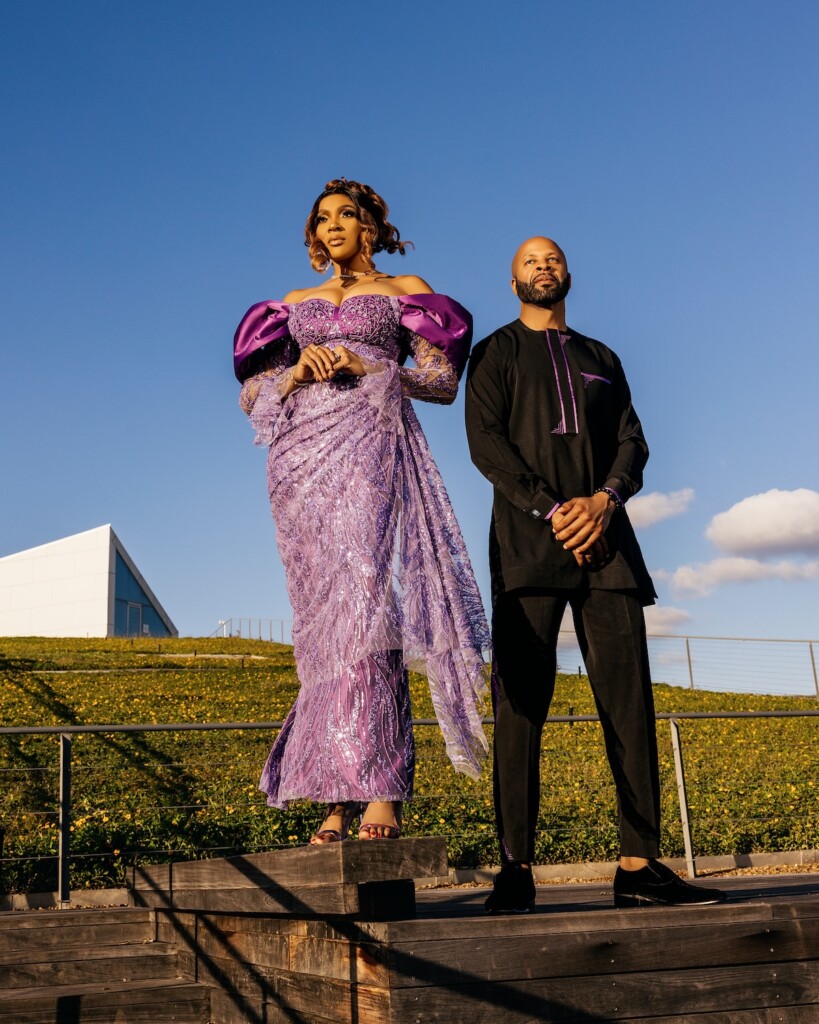 Chinyere (Chi Chi) and Ishmael's stunning sunset engagement session photos in Houston, Texas, were featured in Issue 32!