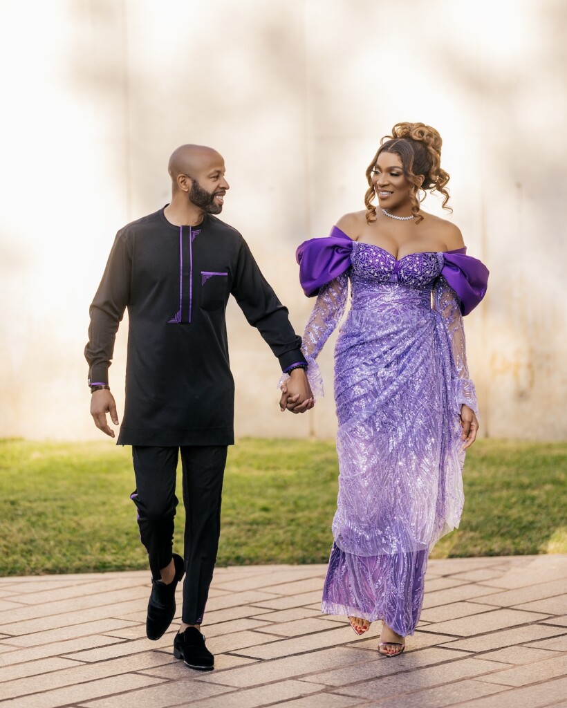 Chinyere (Chi Chi) and Ishmael's stunning sunset engagement session photos in Houston, Texas, were featured in Issue 32!