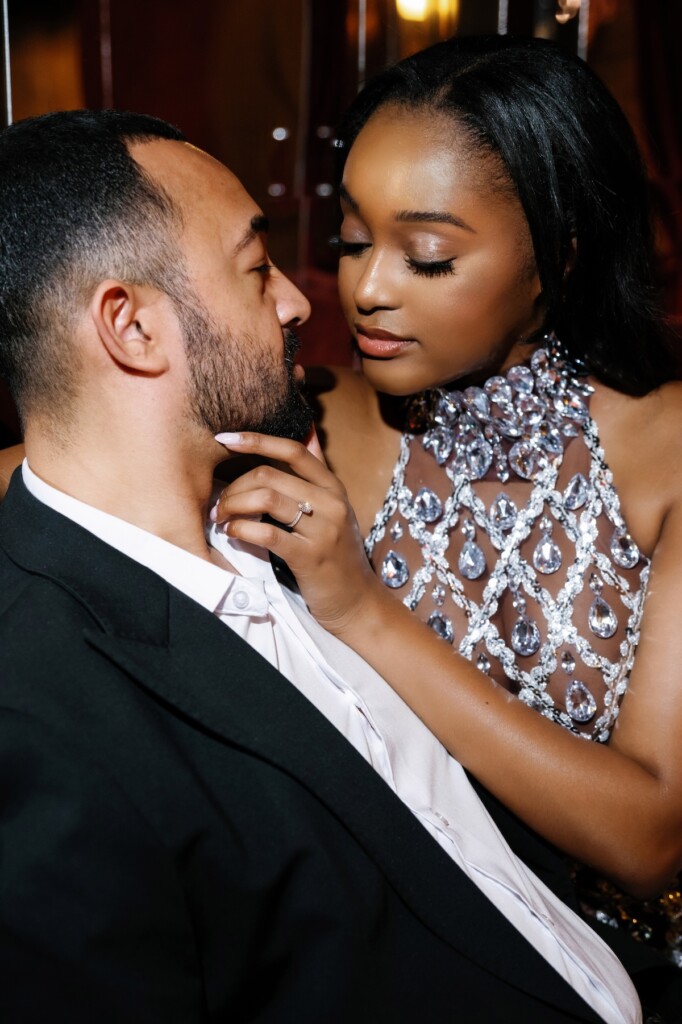 Jason and Claire celebrated their engagement with a classy editorial photo shoot at the Riggs Hotel inspired by Vogue and Vanity Fair.