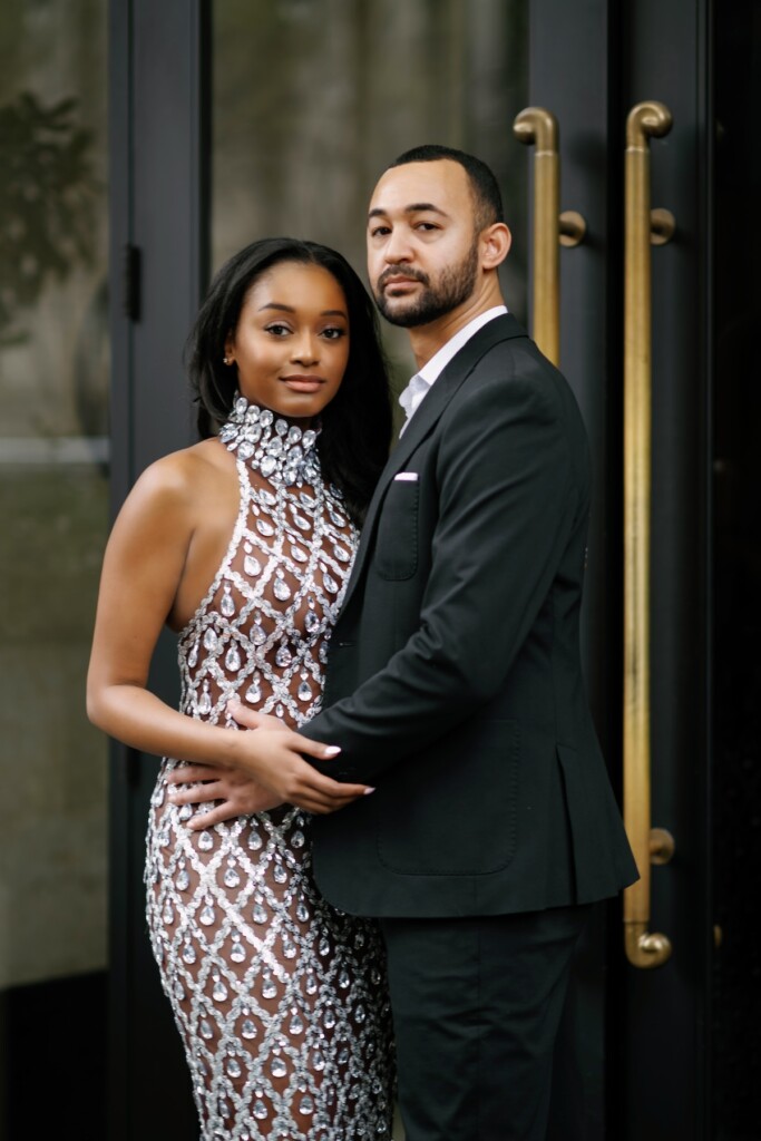 Jason and Claire celebrated their engagement with a classy editorial photo shoot at the Riggs Hotel inspired by Vogue and Vanity Fair.