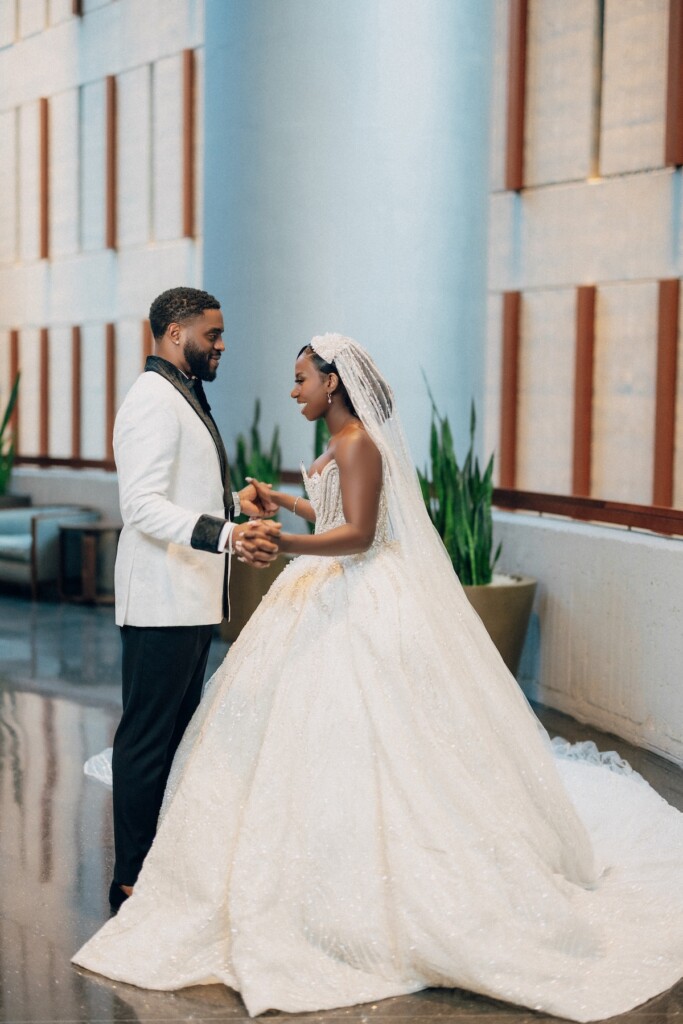 Jodi & Obi tied the knot in a romantic ballroom wedding in Atlanta, Georgia, with lush florals and traditions honoring their Nigerian culture.