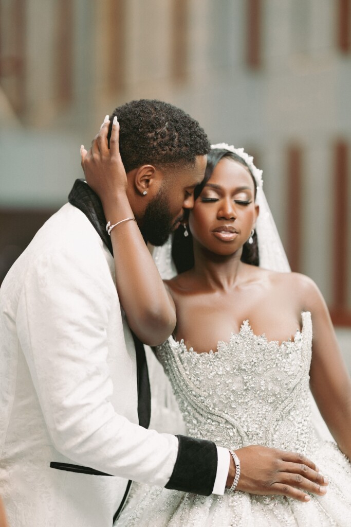 Jodi & Obi tied the knot in a romantic ballroom wedding in Atlanta, Georgia, with lush florals and traditions honoring their Nigerian culture.