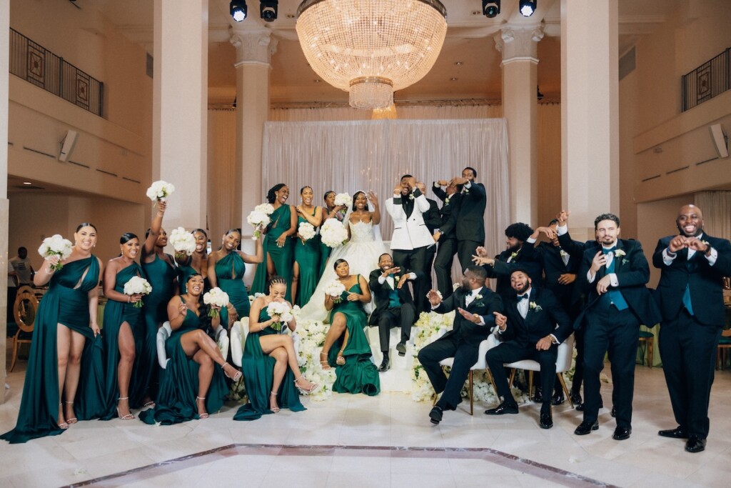 Jodi & Obi tied the knot in a romantic ballroom wedding in Atlanta, Georgia, with lush florals and traditions honoring their Nigerian culture.