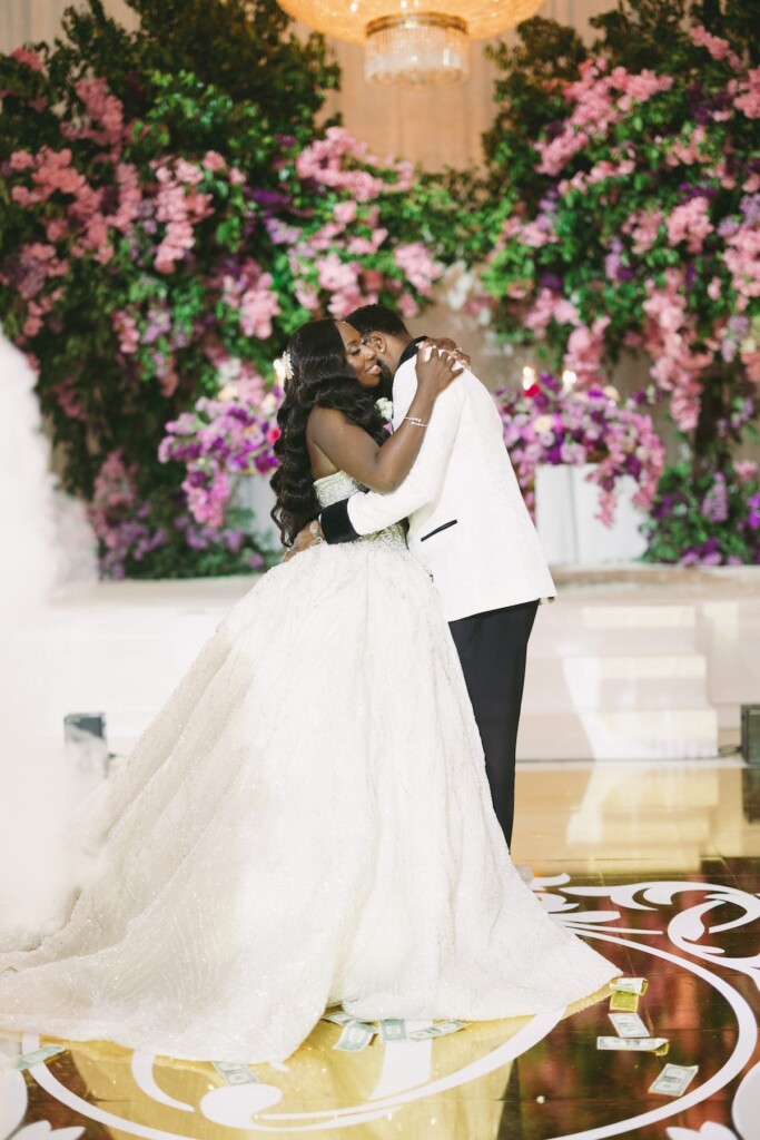 Jodi & Obi tied the knot in a romantic ballroom wedding in Atlanta, Georgia, with lush florals and traditions honoring their Nigerian culture.