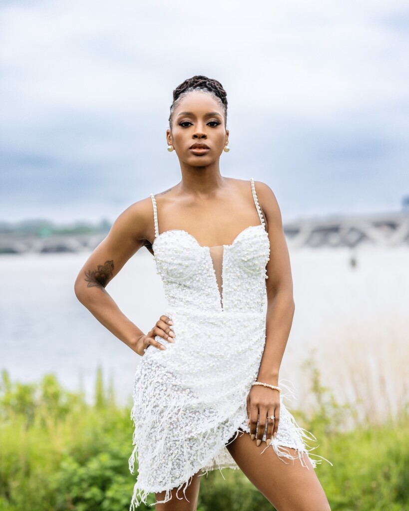 Brianna and Charles hit the town in style for their "Queen and Slim" themed engagement session in Old Town Alexandria, Virginia.