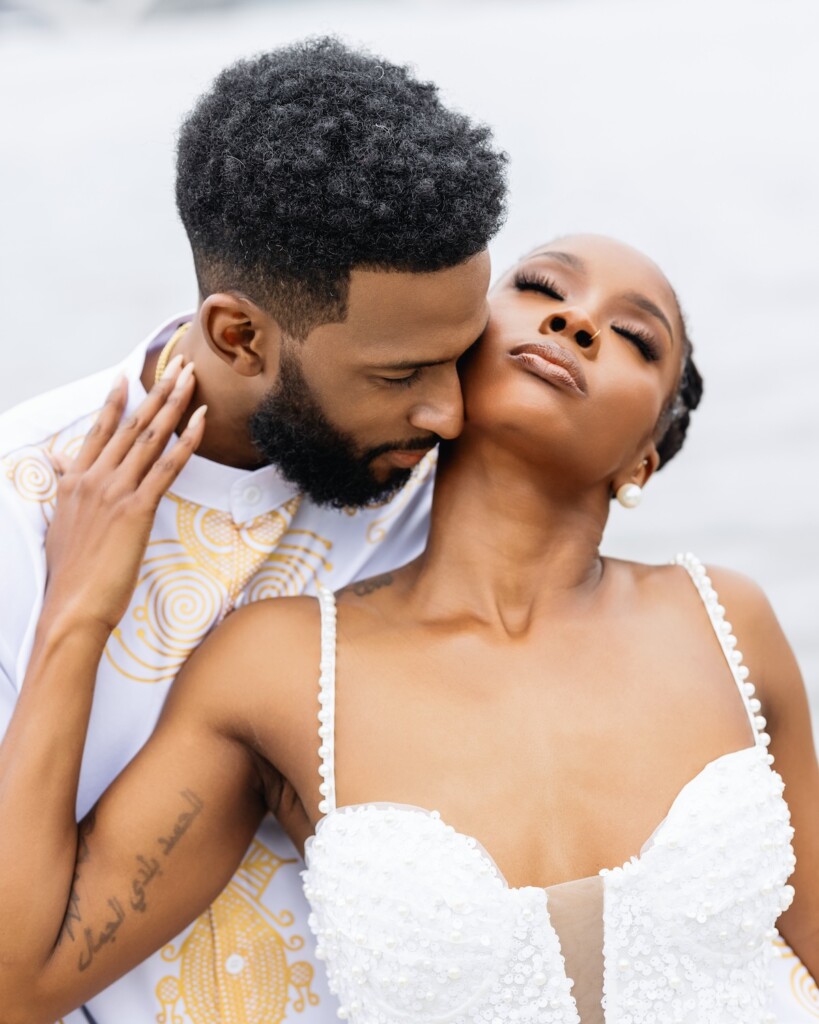 Brianna and Charles hit the town in style for their "Queen and Slim" themed engagement session in Old Town Alexandria, Virginia.