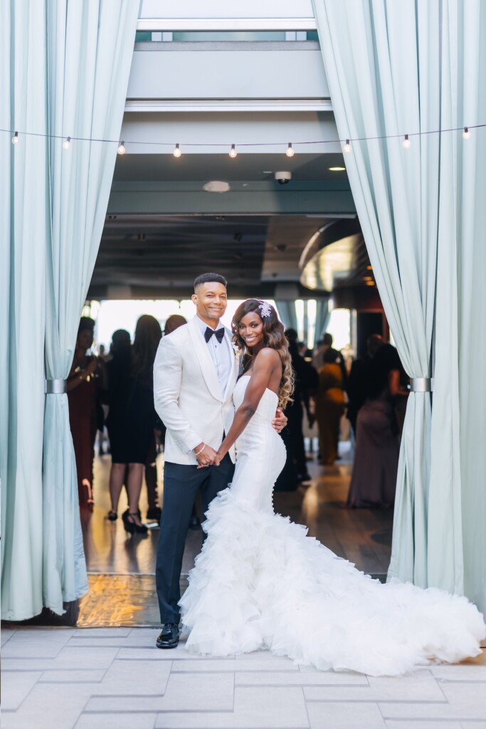 Muna Exclusive: 'The Oval' star Taja V. Simpson & Ryan Easter share details on their lux LA wedding at the Shade Hotel in Manhattan Beach.