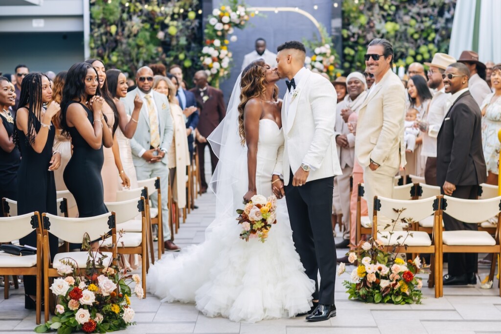 Muna Exclusive: 'The Oval' star Taja V. Simpson & Ryan Easter share details on their lux LA wedding at the Shade Hotel in Manhattan Beach.