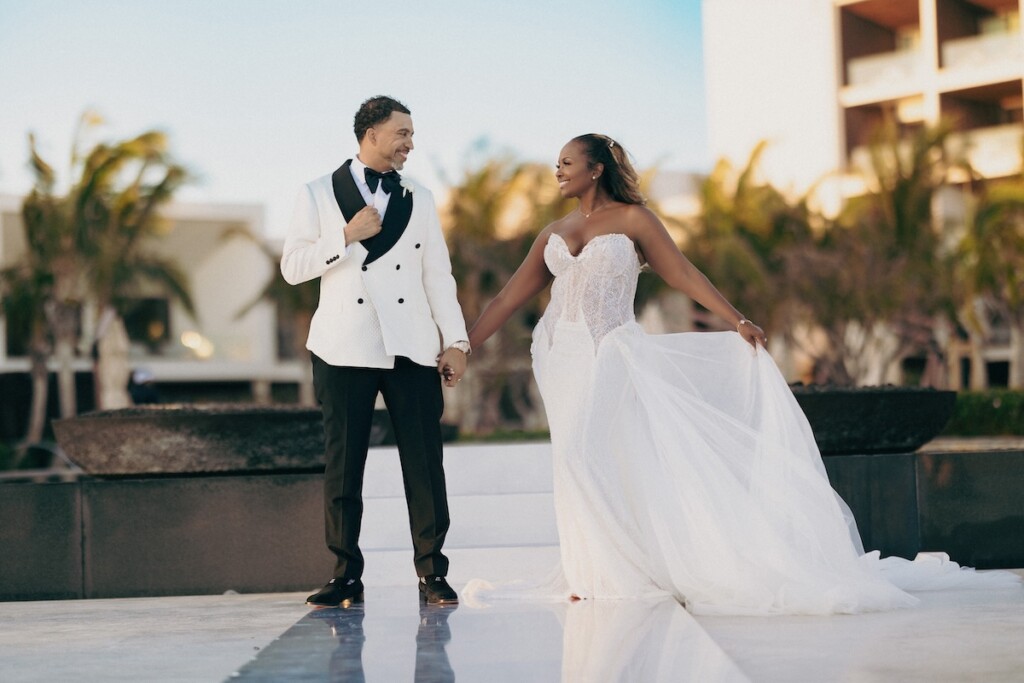 Featured in Issue 32, Tricia and Siwatu's wedding was an ethereal and luxurious celebration of love and family at the Nobu Hotel in Cabo San Lucas, Mexico.