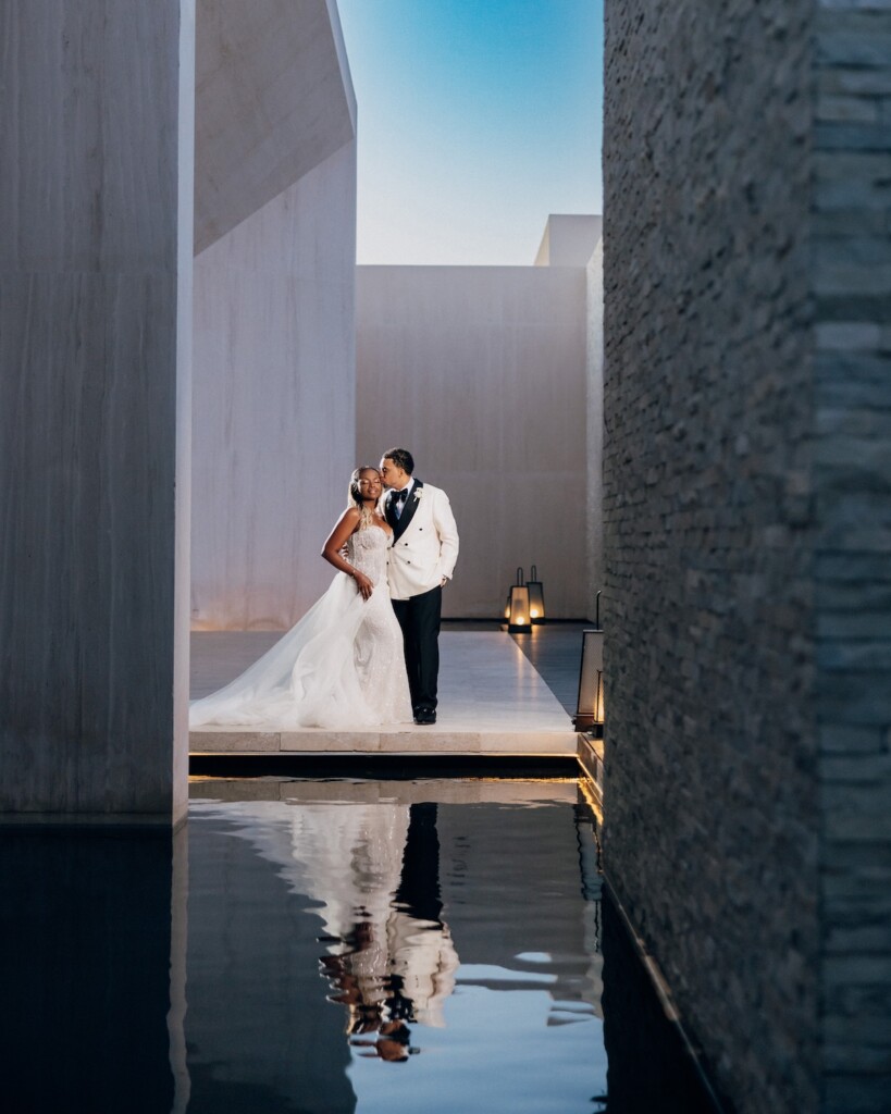 Featured in Issue 32, Tricia and Siwatu's wedding was an ethereal and luxurious celebration of love and family at the Nobu Hotel in Cabo San Lucas, Mexico.