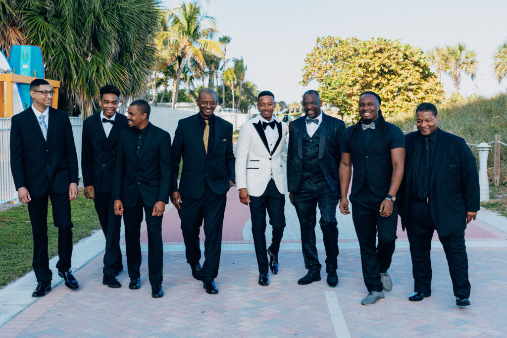 Captured by Coterie member, REEM Photography, this modern Miami wedding had the prettiest copper-hued florals and pretty personalized touches.