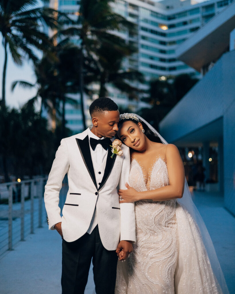 Captured by Coterie member, REEM Photography, this modern Miami wedding had the prettiest copper-hued florals and pretty personalized touches.