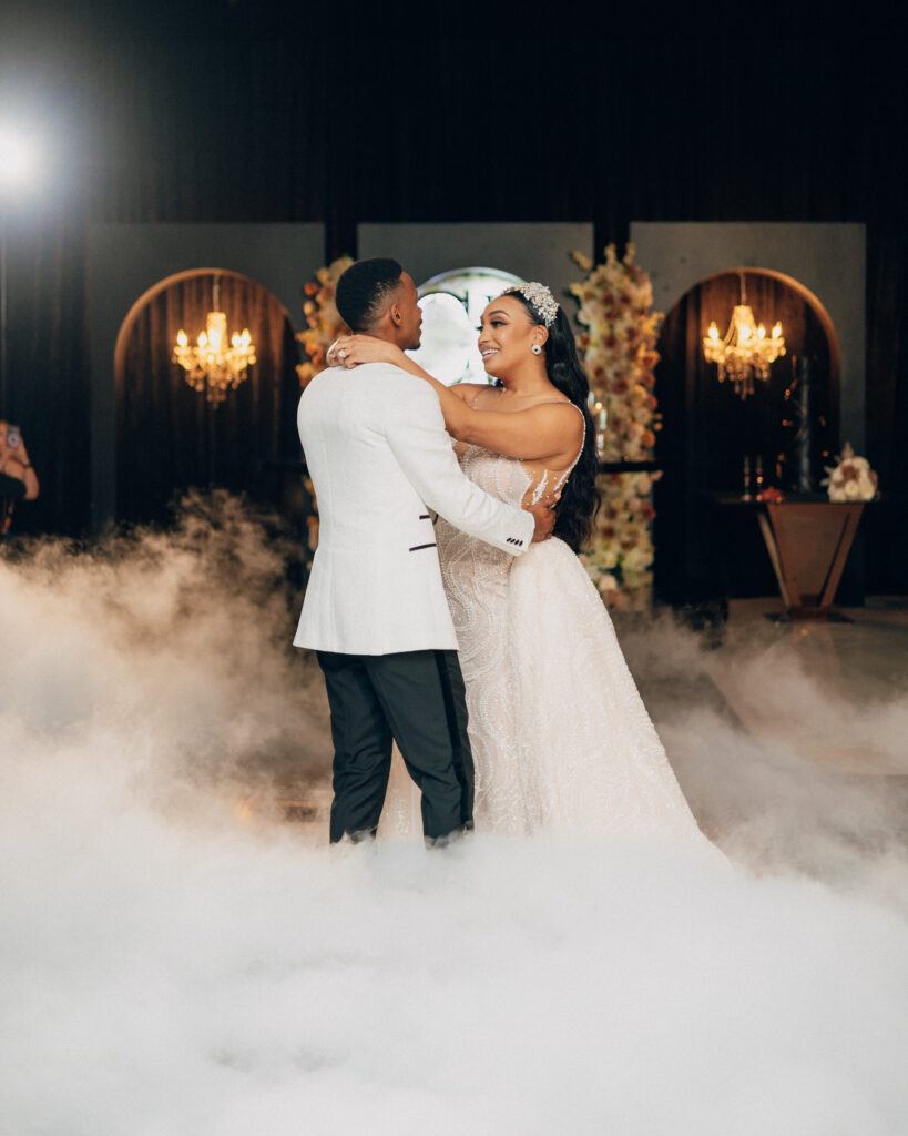 Captured by Coterie member, REEM Photography, this modern Miami wedding had the prettiest copper-hued florals and pretty personalized touches.