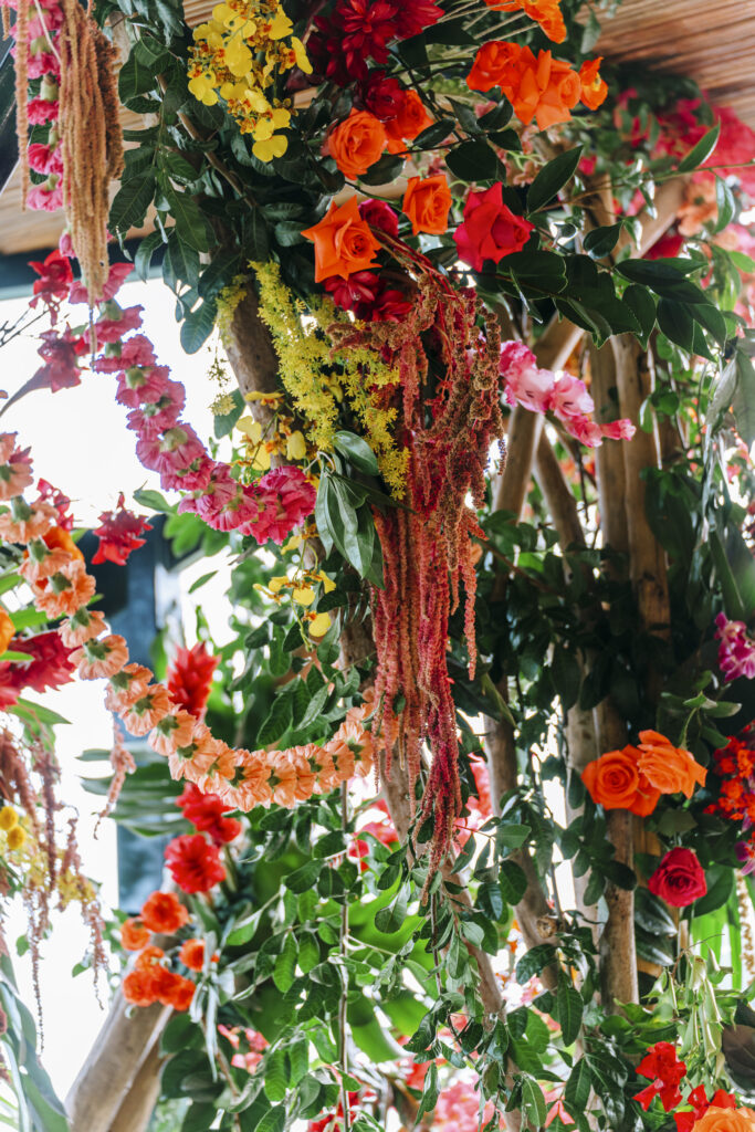 Opulent tropical florals mixed with a beautiful ocean-side estate made this destination wedding in Costa Rica a dream come true!