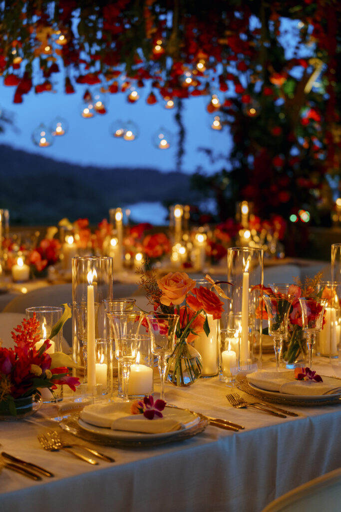 Opulent tropical florals mixed with a beautiful ocean-side estate made this destination wedding in Costa Rica a dream come true!