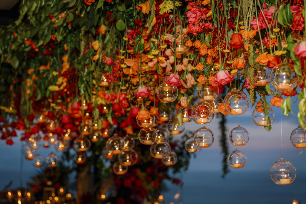 Opulent tropical florals mixed with a beautiful ocean-side estate made this destination wedding in Costa Rica a dream come true!