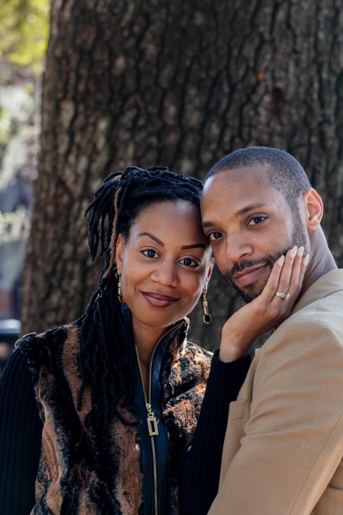 From middle school meet cute to lifetime love, Noni and DeChaun celebrated their love with engagement photos in Forsyth Park.