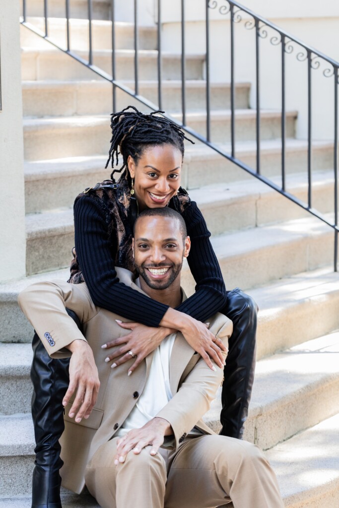 From middle school meet cute to lifetime love, Noni and DeChaun celebrated their love with engagement photos in Forsyth Park.