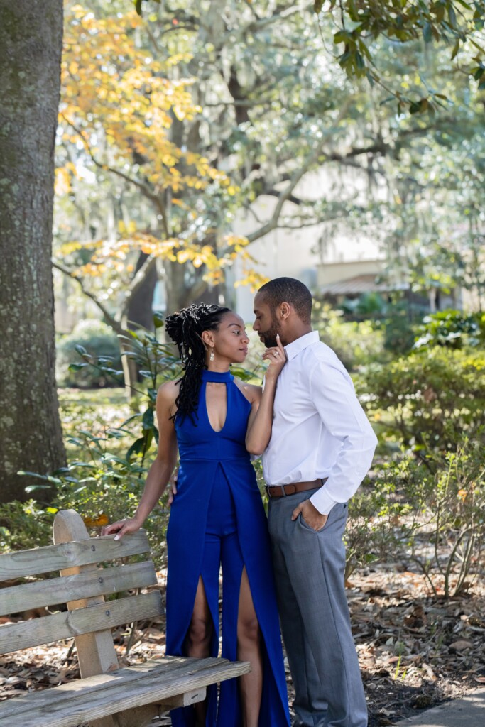 From middle school meet cute to lifetime love, Noni and DeChaun celebrated their love with engagement photos in Forsyth Park.