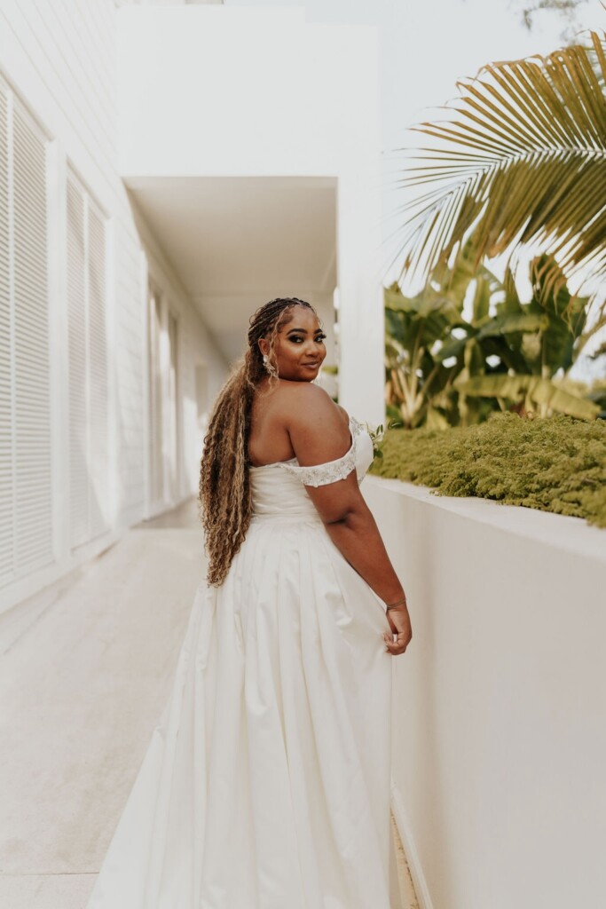 Bohemian glam destination wedding at Excellence Oyster Bay, Jamaica, was filled with heartfelt moments and beautiful Caribbean backdrops.