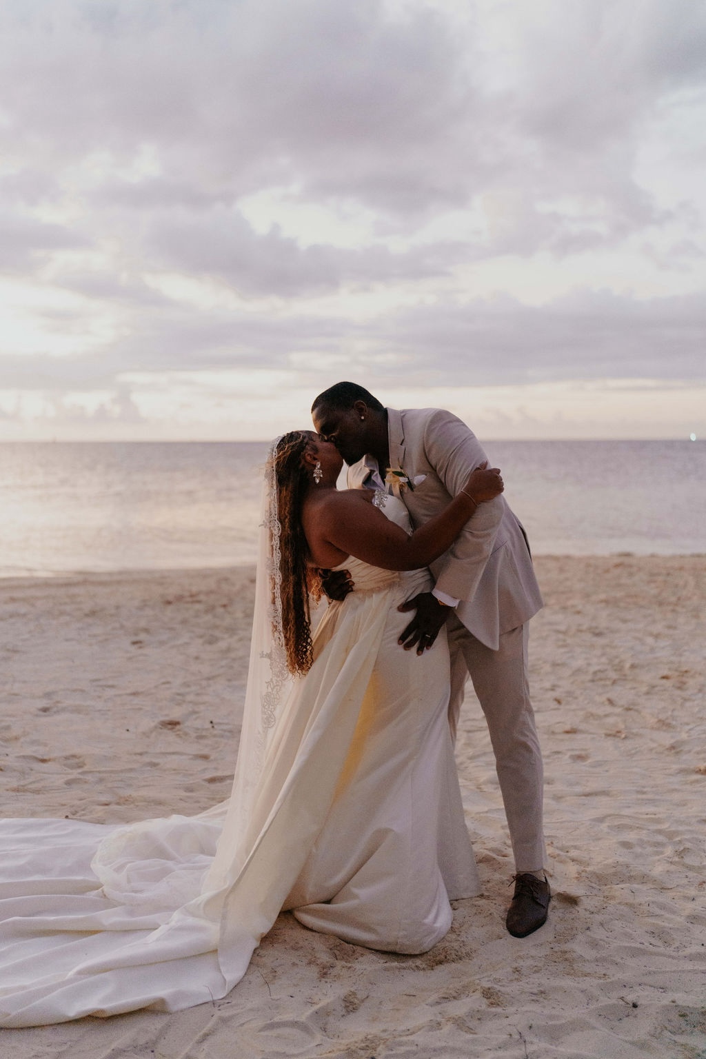 Bohemian glam destination wedding at Excellence Oyster Bay, Jamaica, was filled with heartfelt moments and beautiful Caribbean backdrops.