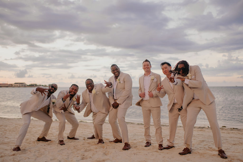 Bohemian glam destination wedding at Excellence Oyster Bay, Jamaica, was filled with heartfelt moments and beautiful Caribbean backdrops.