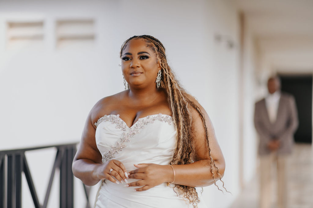 Bohemian glam destination wedding at Excellence Oyster Bay, Jamaica, was filled with heartfelt moments and beautiful Caribbean backdrops.