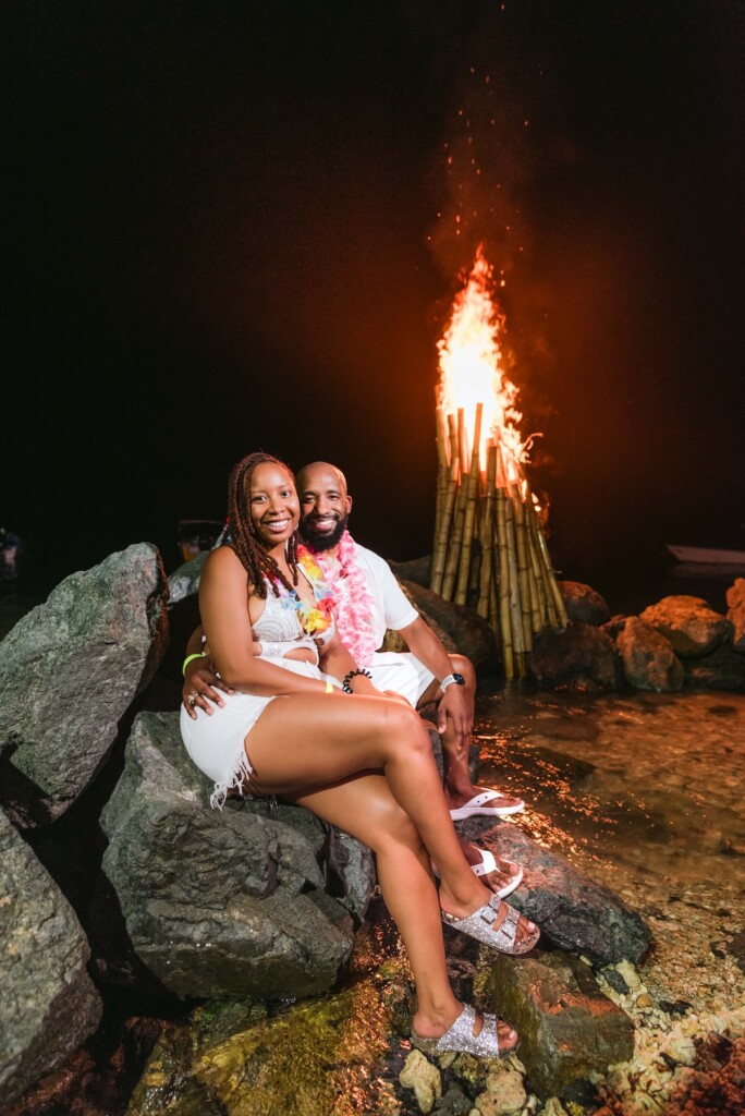 Kerron Duncan and Dr. Malika Grayson tied the knot in a beautiful destination wedding at Pigeon Point Heritage Park, Tobago.