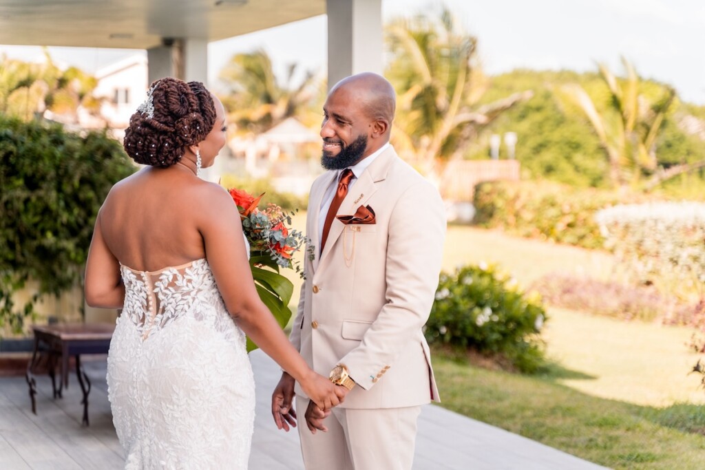 Kerron Duncan and Dr. Malika Grayson tied the knot in a beautiful destination wedding at Pigeon Point Heritage Park, Tobago.