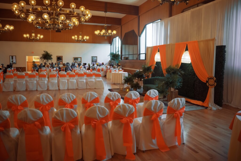 2-day Nigerian wedding weekend experience for over 200 attendees culminated in a modern gold and white wedding in Livingston, New Jersey.