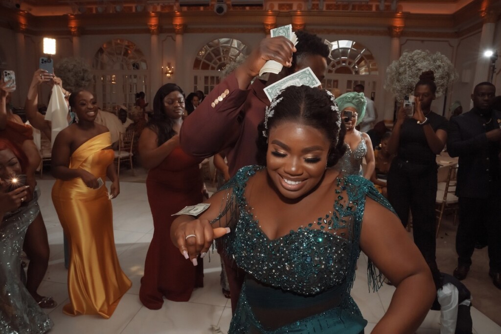 2-day Nigerian wedding weekend experience for over 200 attendees culminated in a modern gold and white wedding in Livingston, New Jersey.