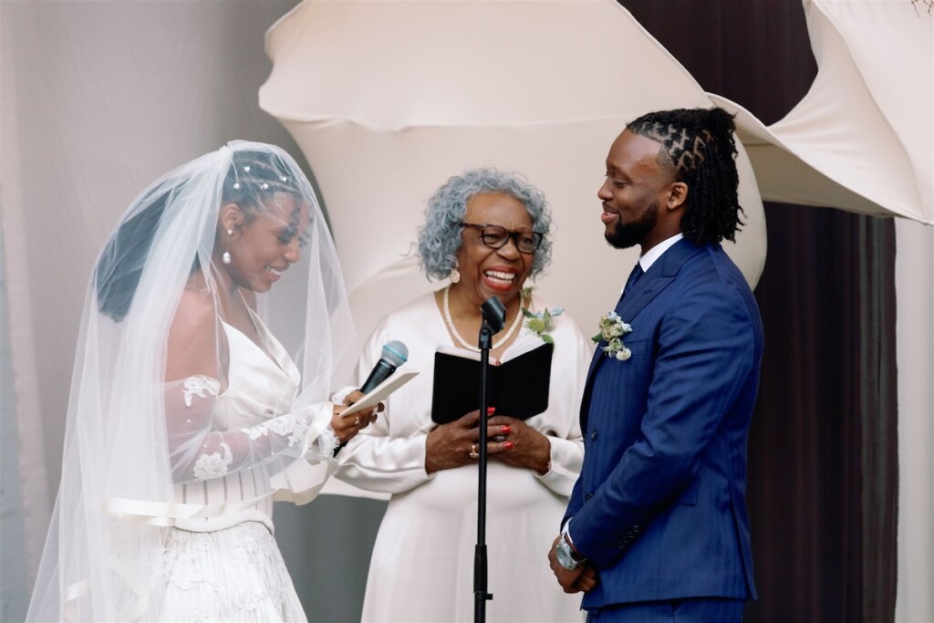 Film Industry professionals, Giselle and Raeshon, who met at the University of Howard tied the knot in a modern ethereal wedding in LA.