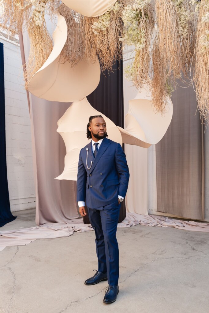 Film Industry professionals, Giselle and Raeshon, who met at the University of Howard tied the knot in a modern ethereal wedding in LA.