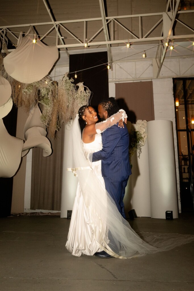 Film Industry professionals, Giselle and Raeshon, who met at the University of Howard tied the knot in a modern ethereal wedding in LA.