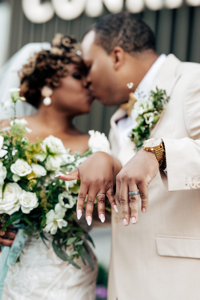 Surrounded by love and community, social justice activists, Briana and Denzel, tied the knot at their early spring wedding in Nashville!