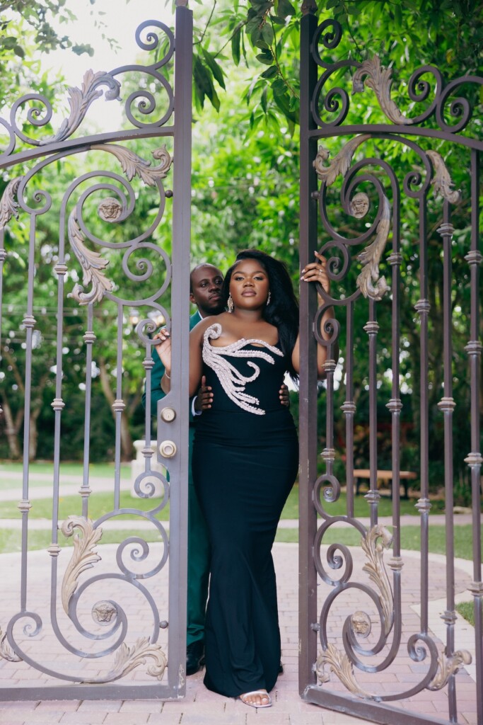 It all started with "hello" for Naneka & Scott who celebrated their engagement in a stylish garden glamour shoot at the Villa Toscana Miami.