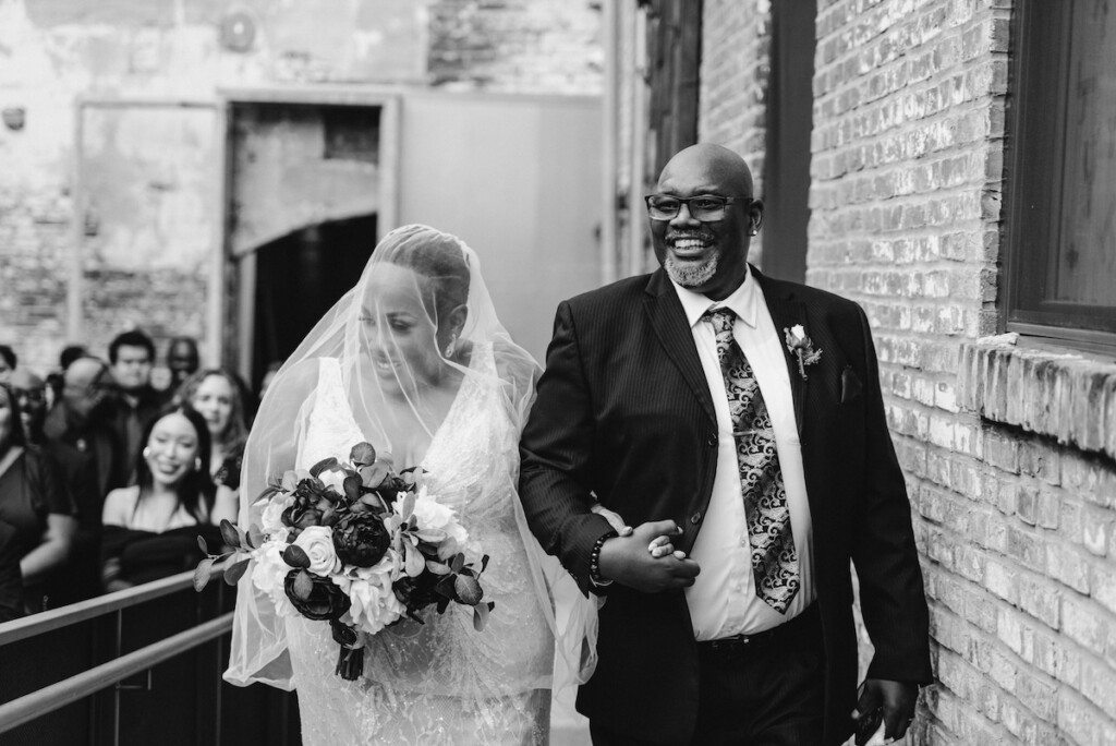 Wrestling fans Meredith & Anton's first meeting at a WWE NXT show at the Fillmore led to love and a modern industrial wedding in Philly.