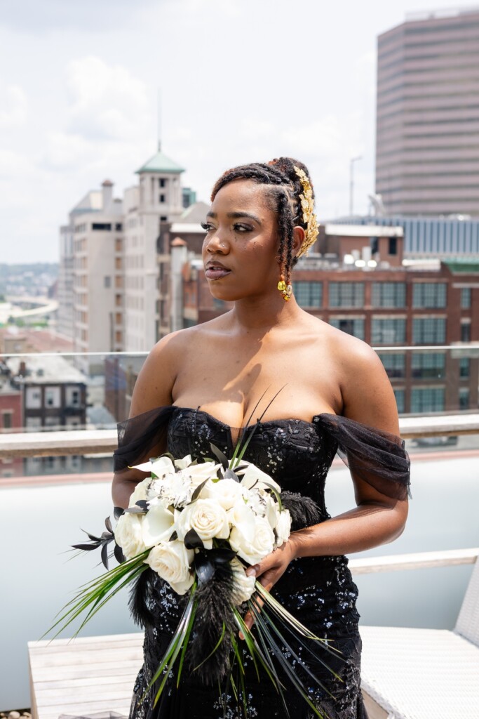 Muna Coterie gown designer Lee Jerome by Whitney Stephenson (owner of Mahogany Brown Bridal) debuted her latest Bridgerton Collection in a classic-meets-modern photoshoot showcasing the essence of "Elegance Unveiled."