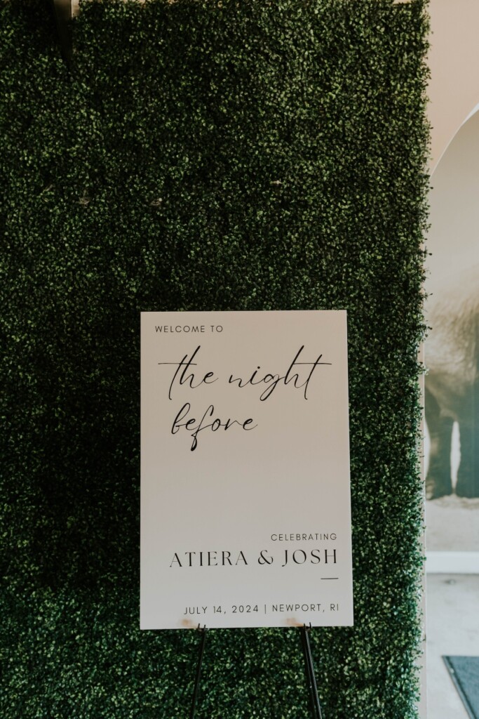 Atiera & Joshua hosted an intimate "Night Before" celebration, followed by a beautiful earth-tone wedding at the Oceancliff Hotel in Newport.