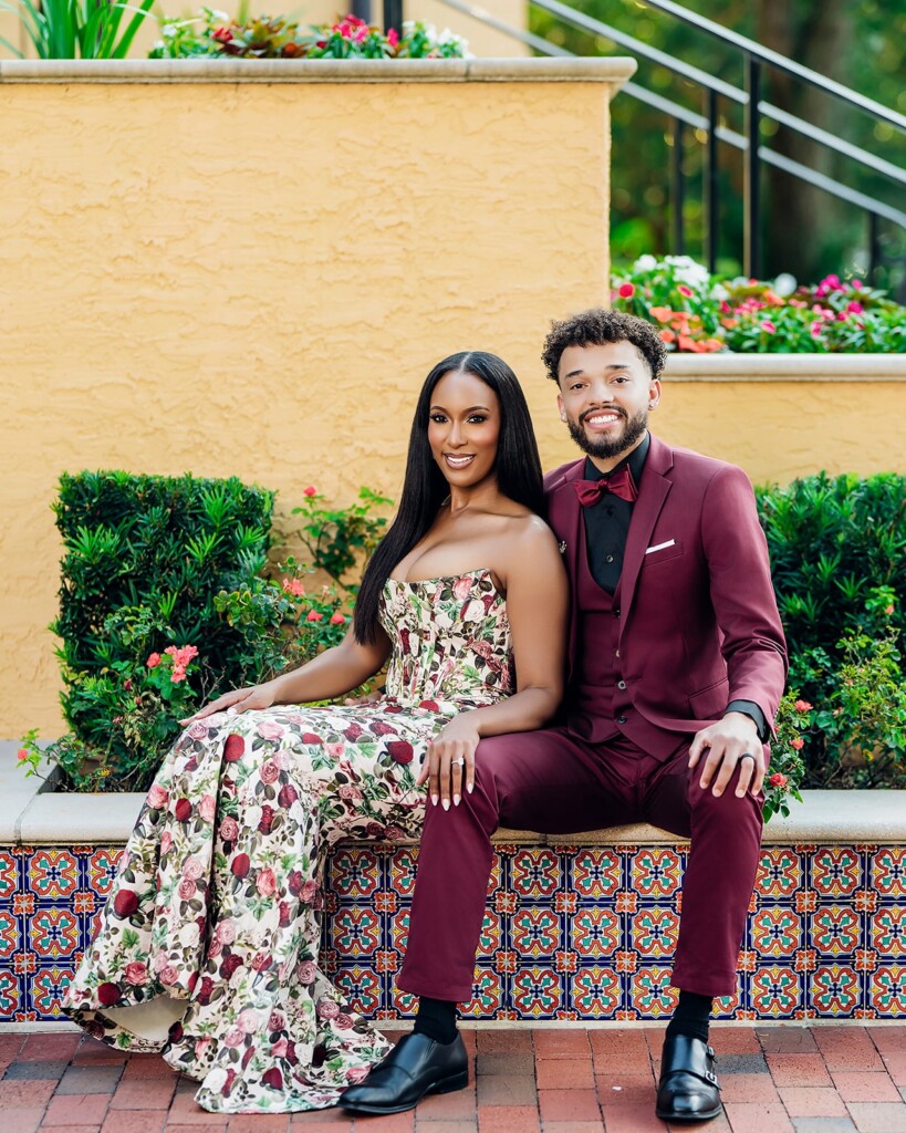 Maxwell Pearce & Jasmine Styles had their romantic Spanish Mediterranean-inspired engagement session at Rollins College in Orlando, Florida.