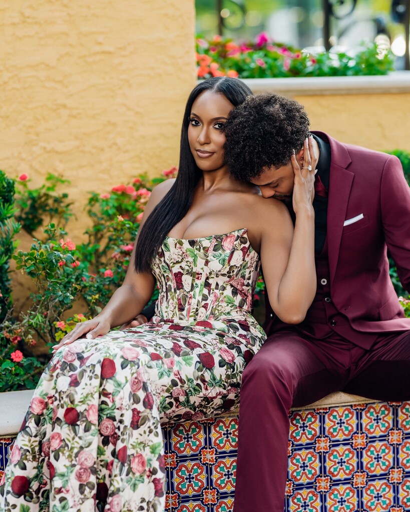 Maxwell Pearce & Jasmine Styles had their romantic Spanish Mediterranean-inspired engagement session at Rollins College in Orlando, Florida.