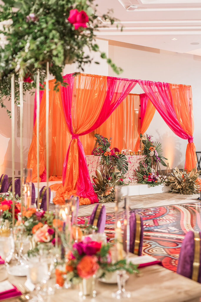 Ayana and Demonté spiced things up with unique decor and couture fashion at their vibrant and modern Moroccan inspired wedding!