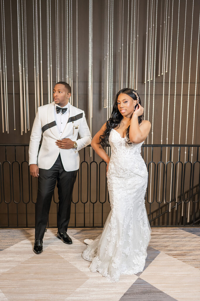 Ayana and Demonté spiced things up with unique decor and couture fashion at their vibrant and modern Moroccan inspired wedding!