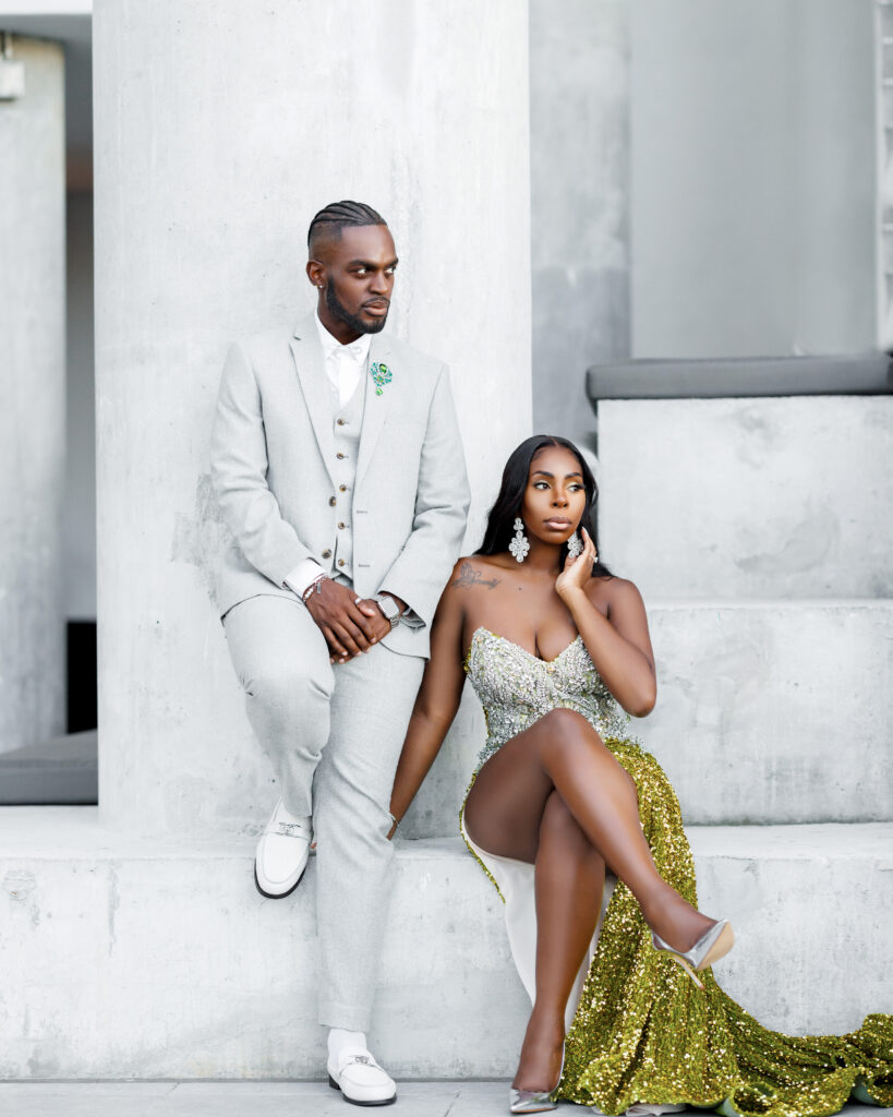 Find out more about Shamar & Adler's sexy modern engagement session which featured stunning city views and celebrity-inspired fashion!