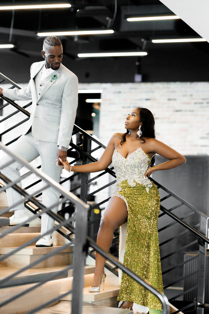 Find out more about Shamar & Adler's sexy modern engagement session which featured stunning city views and celebrity-inspired fashion!