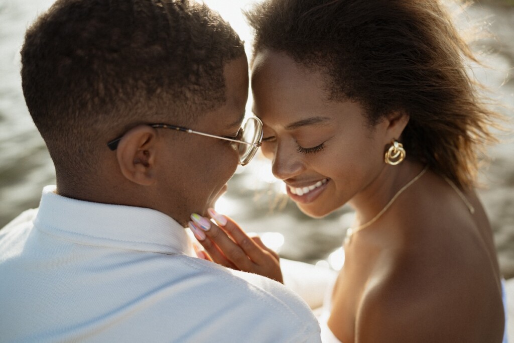 Nia and Cameron found love through a series of fortunate events. They celebrated with a romantic engagement shoot at Edgartown Lighthouse.