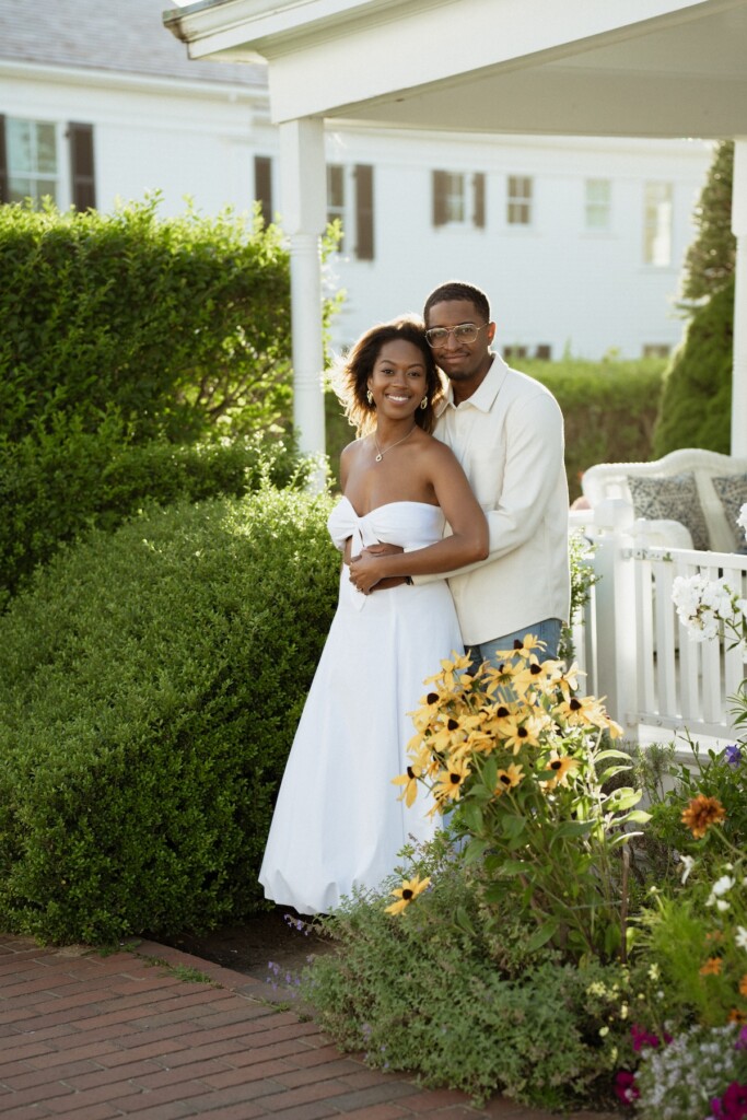 Nia and Cameron found love through a series of fortunate events. They celebrated with a romantic engagement shoot at Edgartown Lighthouse.