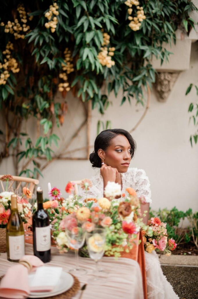 Heather Benge of Styled Shoots Across America created a timeless, elegant wedding editorial on the grounds of Morais Vineyard in Virginia.