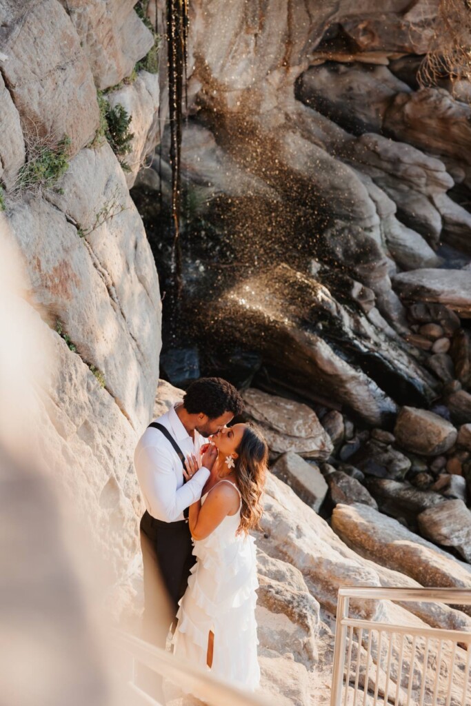 Joshua and Aly let their love shine through in a playful, beachy engagement session on the shores of Watsons Bay in Sydney, Australia.